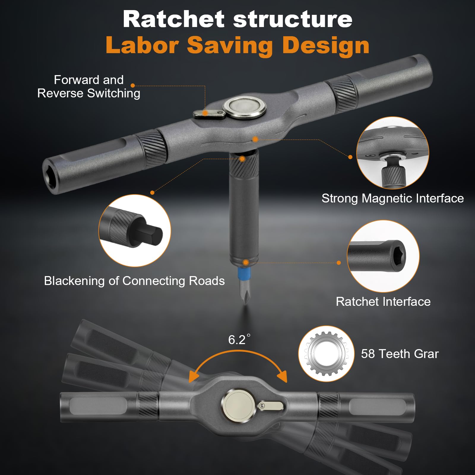 Precision Modular Ratchet Bit Set