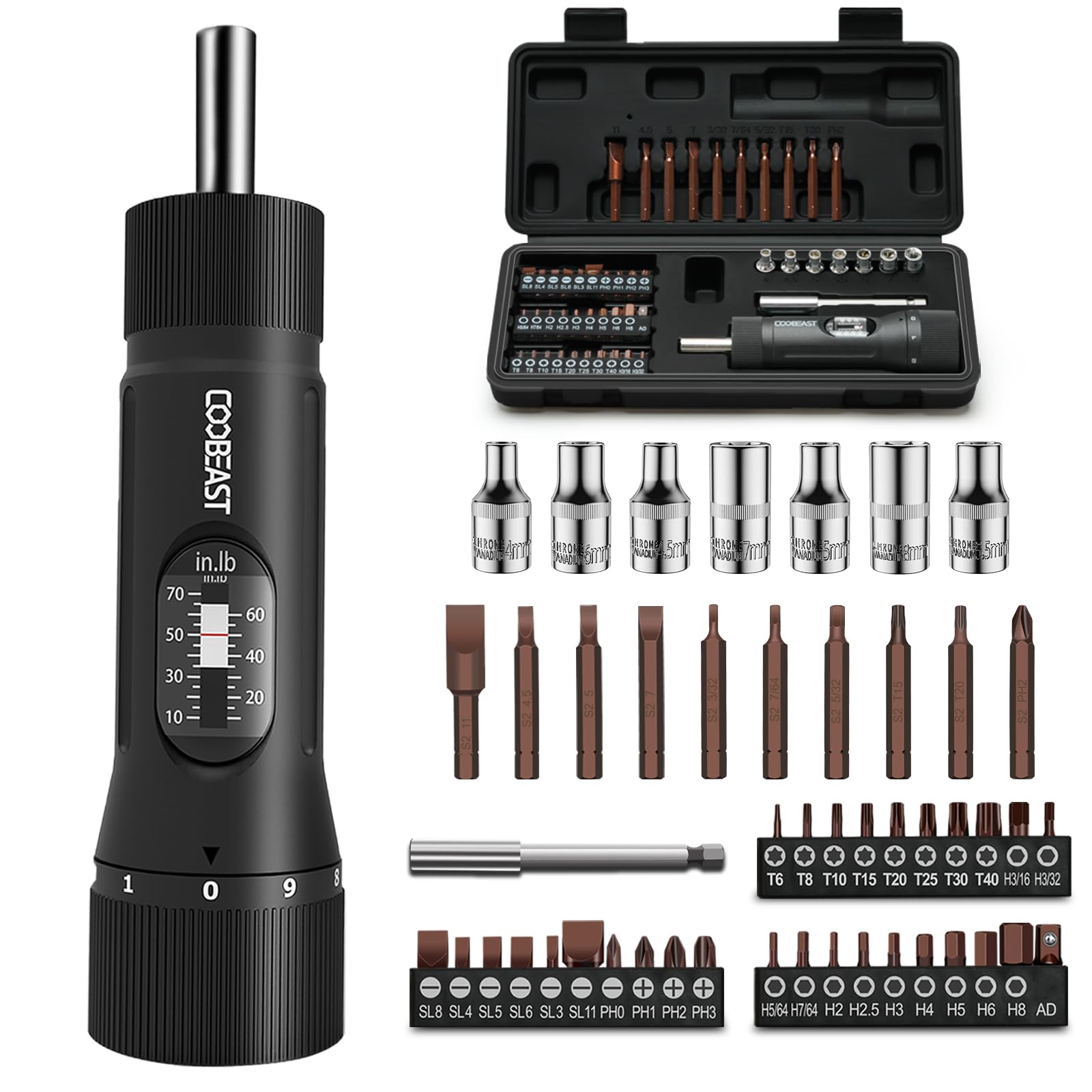 Precision Torque Driver Set, 1/4-inch Drive