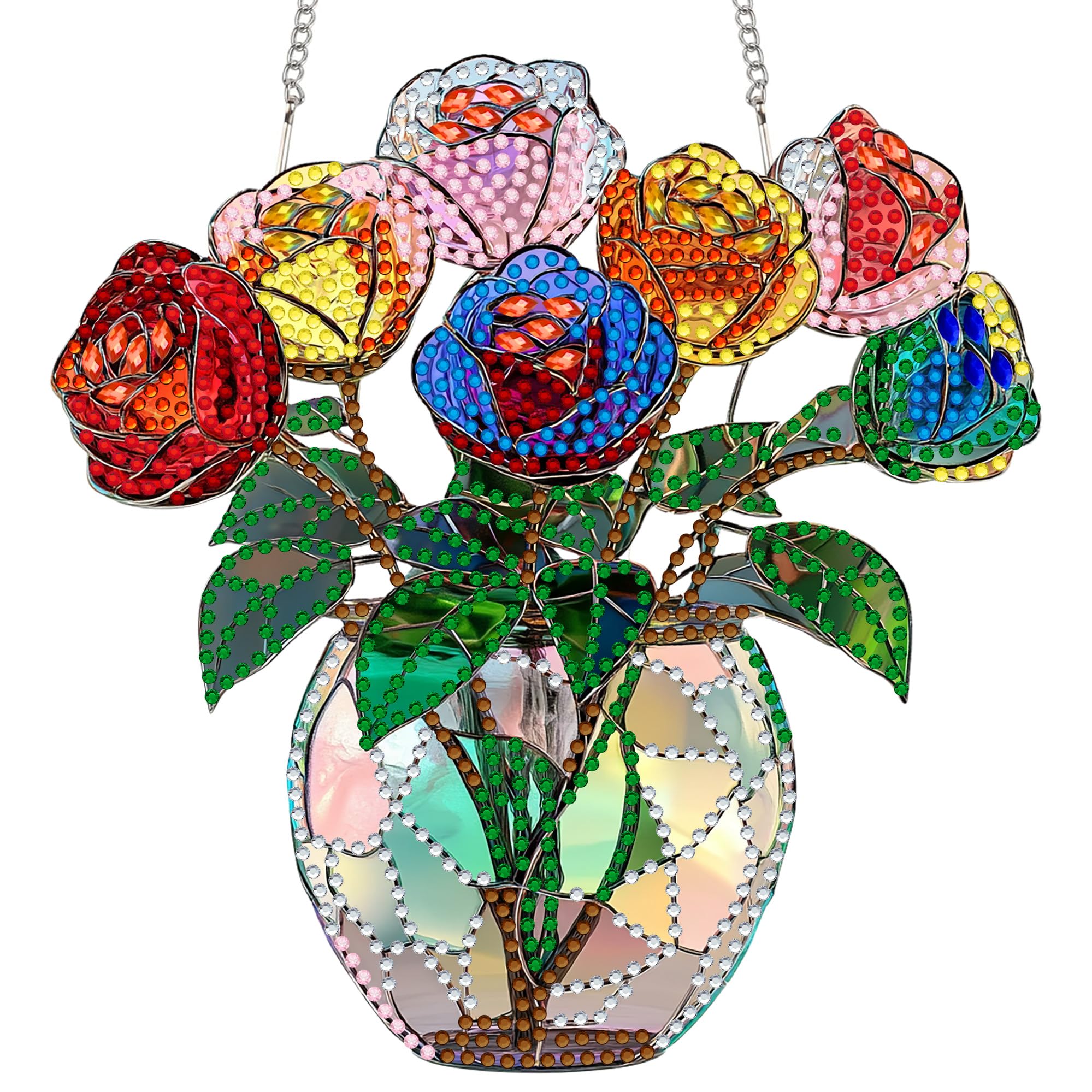 Elegant Floral Crystal Suncatcher Kit