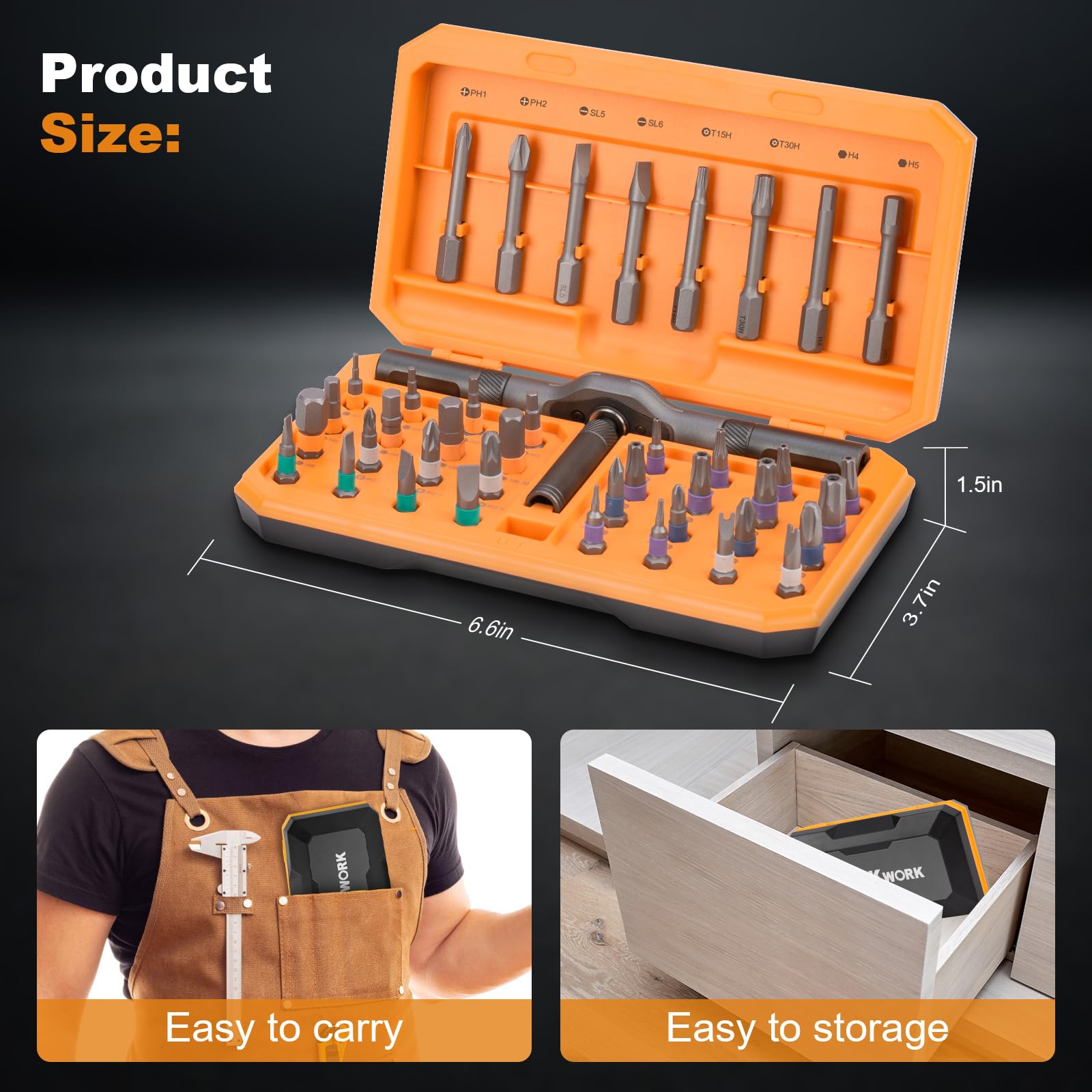 Precision Modular Ratchet Bit Set