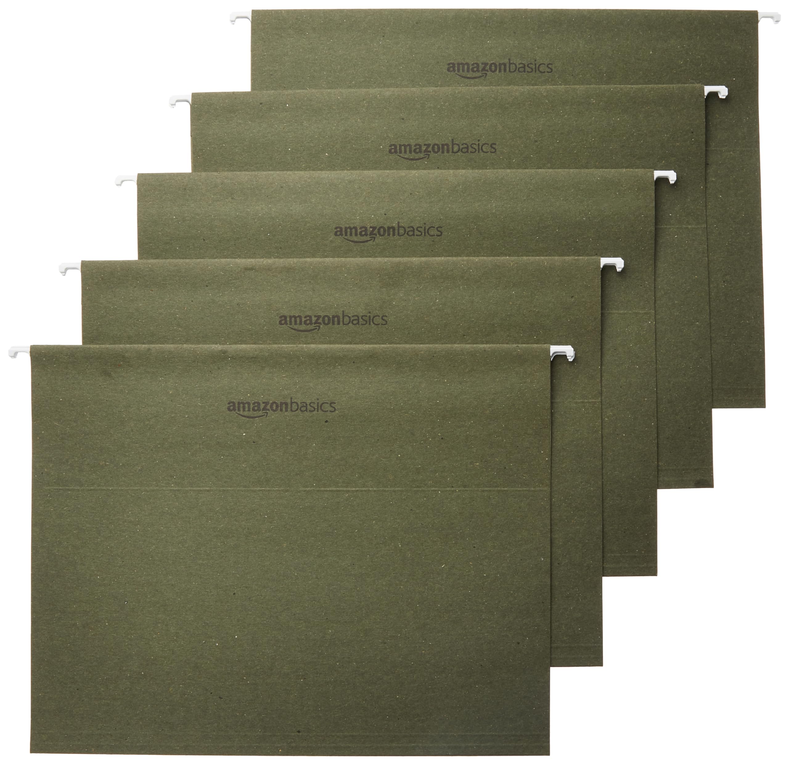 Elegant Green Letter Hanging File Folders with Adjustable Tabs