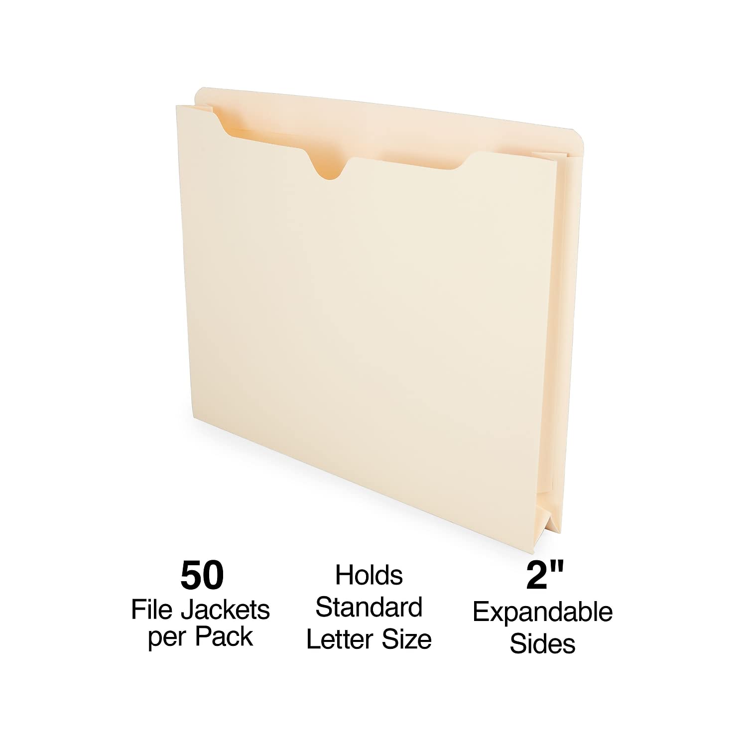 Premium Manila Expandable File Jackets, Letter Size