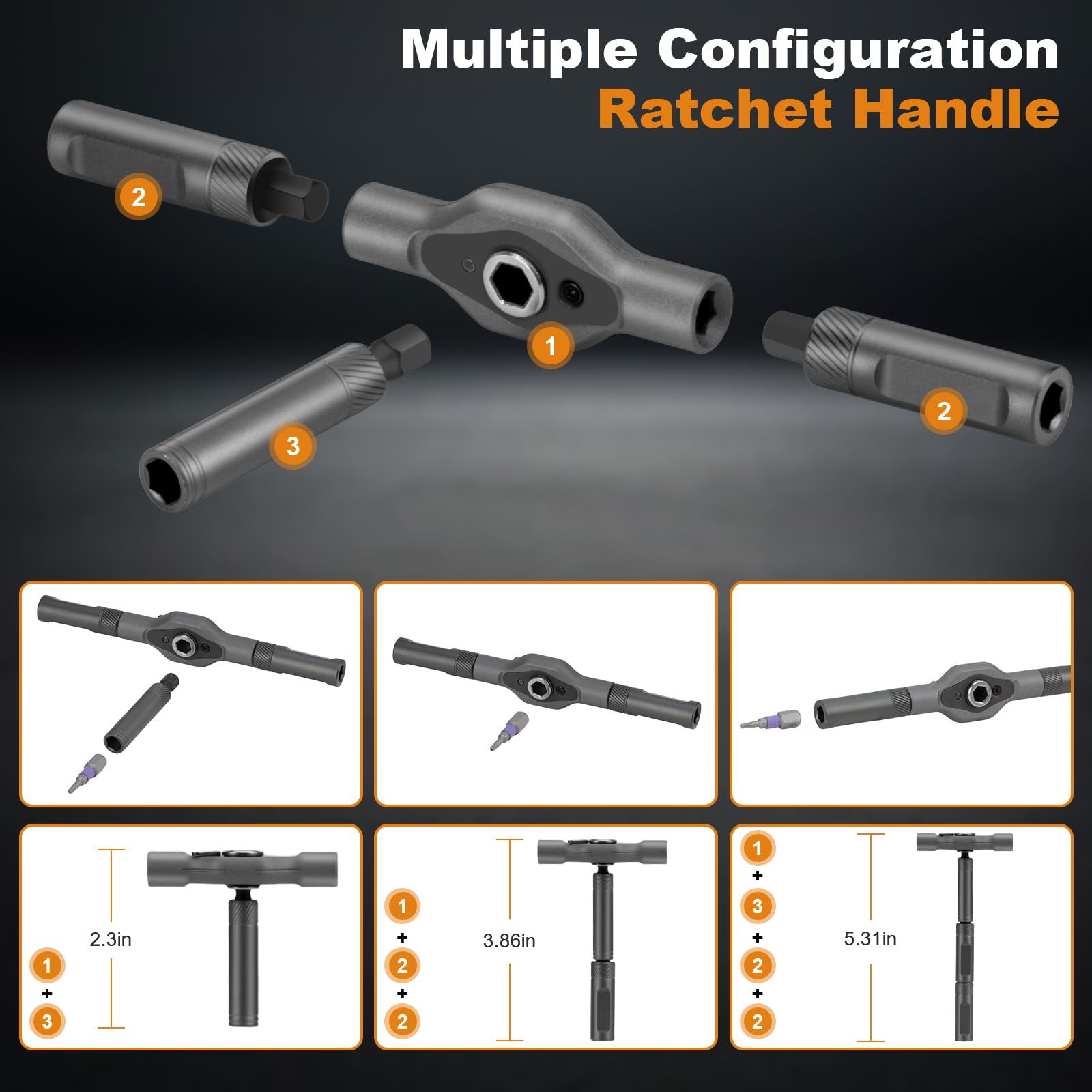 Precision Modular Ratchet Bit Set