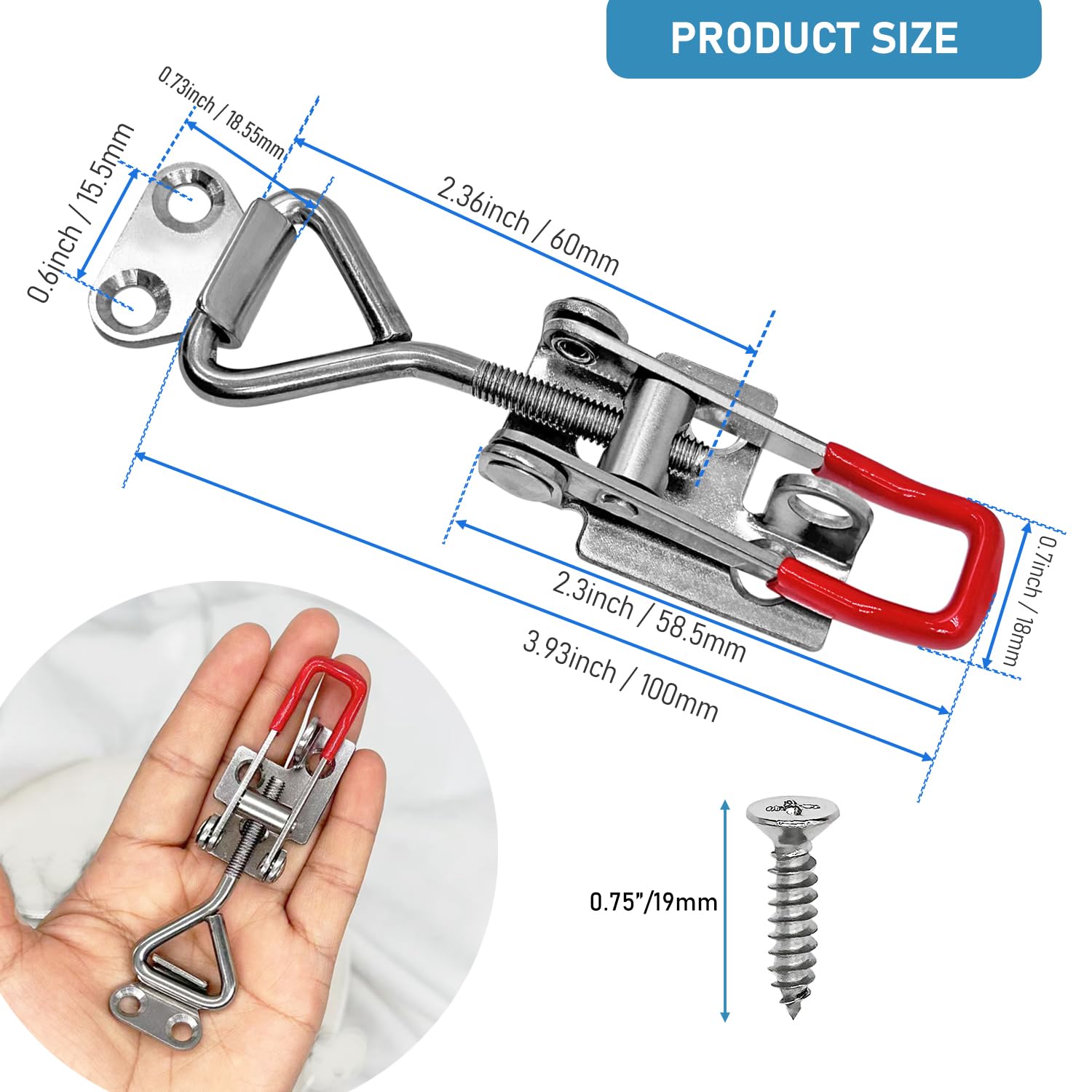 Premium Stainless Steel Adjustable Toggle Latch