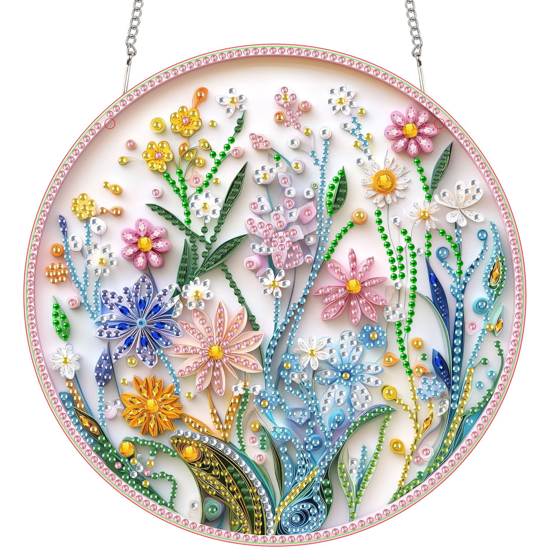 Elegant Floral Crystal Suncatcher Kit